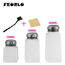 FEPRLO 100 мл+ 200 мл+ 250 мл ESD пластиковая бутылка для спирта припой бутылка для флюса+ 1 Антистатическая щетка+ 1 желтая губка