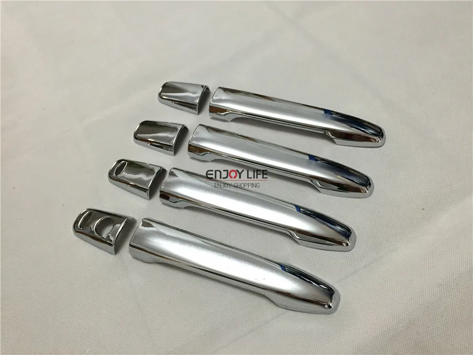 ABS Chrome Car Door Handle Cover Trim With Keyhole For Mitsubishi