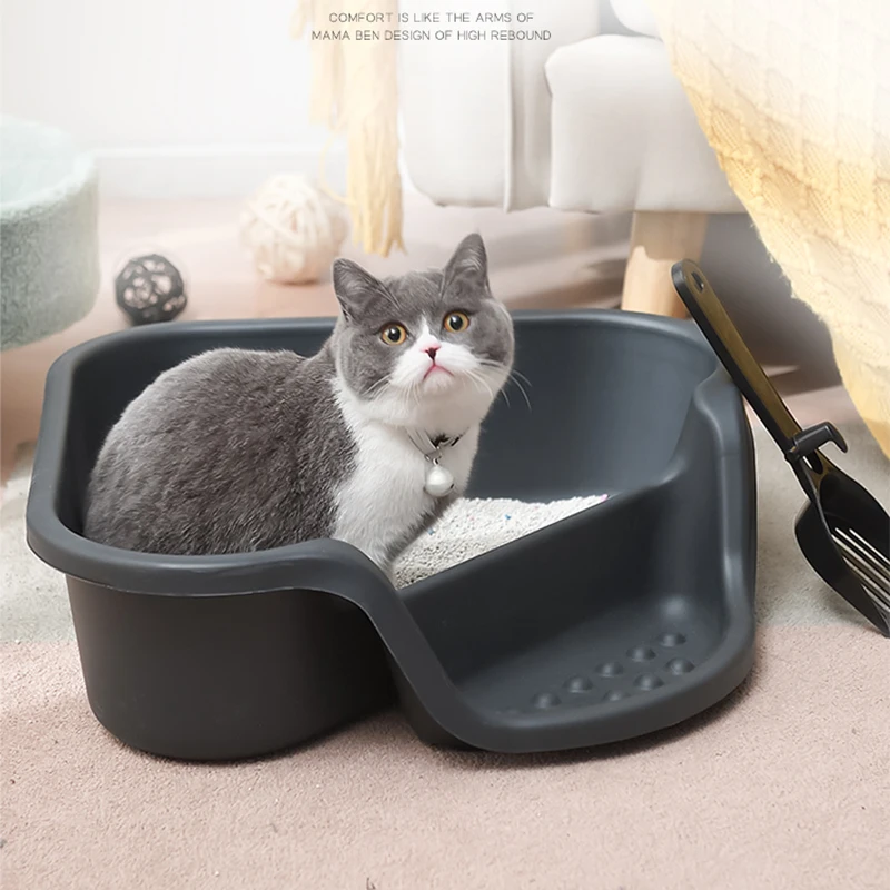 

1 Cat Sand Pot Semi-closed Extra Large Open Cat Toilet