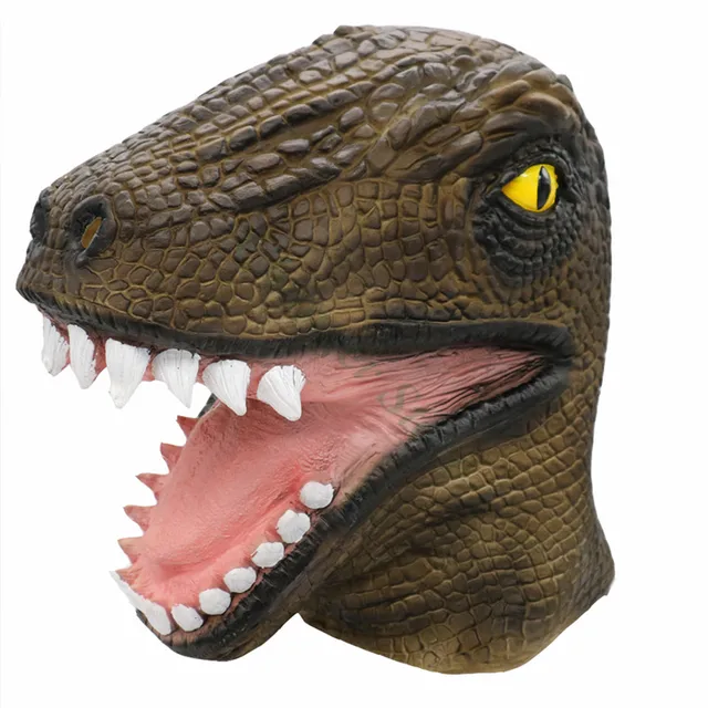Dinosaur Head Mask Animal Crocodile Helmet Cosplay Halloween Fancy ...