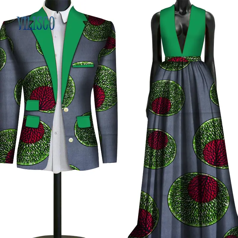 2018-Fashion-Sweet-Couple-Clothing-Flowers-Men-s-Suits-African-Print-Dresses-for-Women-Bazin-Riche