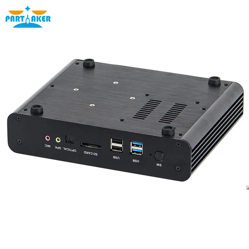 Мини компьютер без вентилятора i7 7560U 2 * DDR4 Ram Msata + M.2 SSD Micro PC Win10 Pro Barebone HTPC Nuc DP HDMI|Мини