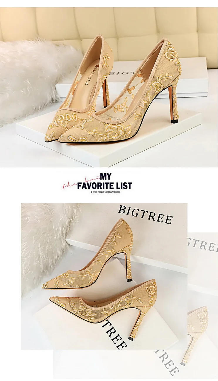 Женская обувь; туфли-лодочки с острым носком; с цветочным узором; с кружевом; на тонком высоком каблуке 9,5 см; свадебные модельные туфли; офисная обувь для вечеринок