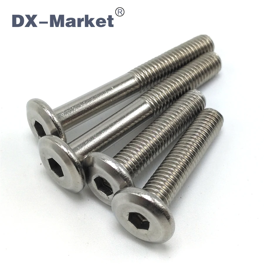 M6 * 85 30 шт./лот sus201 DIY винты с плоской головкой винт для металлических изделий 201 из