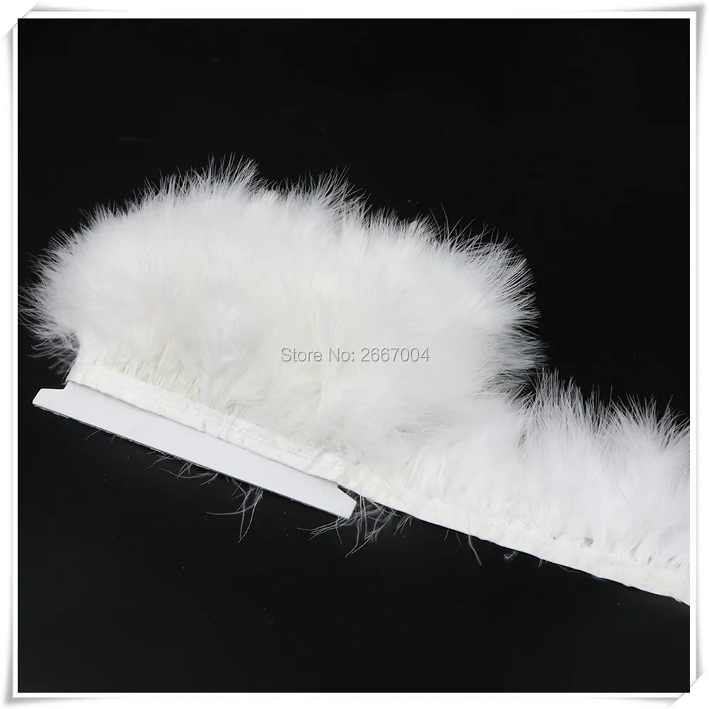 Рекламные перья! 1 ярд высокое качество натуральный белый фазан перо шелковая лента с пухом 3-3,5 дюйма/7-9 см украшения