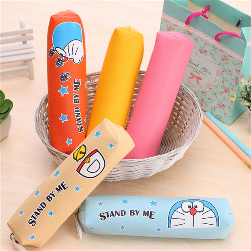 

Cute Kawaii Cartoon A Dream Cat Doraemon Pencil Bag for Kids School Supplies Multifunction Large-capacity Pu Zipper Pencil Case