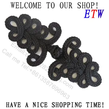 

Free shipping Bag black China knot button 15-17cm 5 pcs Big quantity big discount