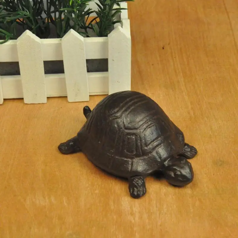 

Turtle Cast Iron Stone Garden Decoration Key Holder Container Tabletop Animal Miniature Home Decor FOR Hiding Keys