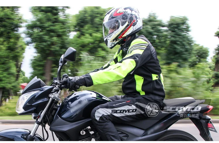 Лето, новое SCOYCO, мужская куртка, сетчатая куртка для езды на мотоцикле, костюм, куртка рыцаря, защита от крушения мотоцикла, отражатель+ 5 шт