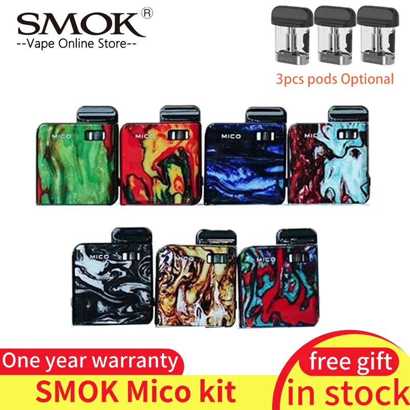 

New arrival SMOK Mico pod vape kit with 700mAh battery pod mod MTL vaping Electronic Cigarette 1.7ml pod system kit pre-order