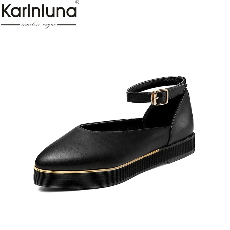 

Karinluna 2019 Brand New Chic Style Large Size 52 women's Flats Mature Office Lady Comfortable women's Shoes