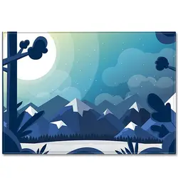 Анимированный стиль луна ночной коврик с пейзажем блок карта Европейский коврик нескользящий коврик детский ползающий коврик