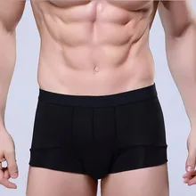 Сексуальное мужское нижнее белье Модальные трусы-боксеры однотонные мягкие эластичные талии U выпуклая сумка Трусы calzoncillos плюс размер L-3XL