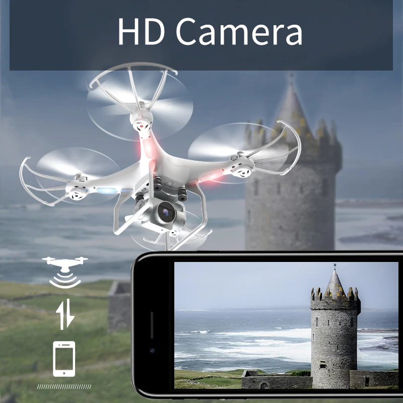 Lingdon AG 07 Радиоуправляемый Дрон с Камера Квадрокоптер 2 4 г вертолет игрушки Wi Fi FPV HD