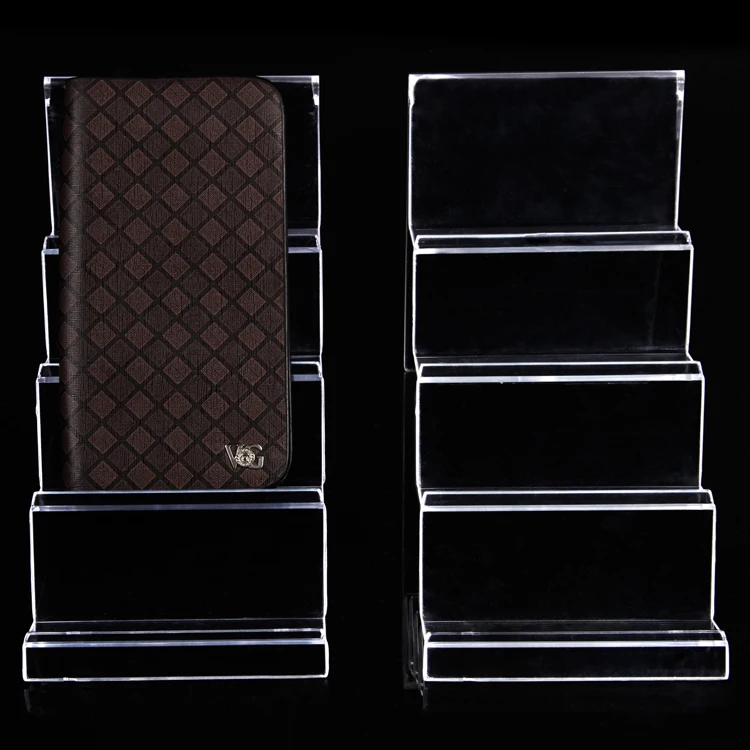 Wholesale-3pcs-Plastic-Multifunctional-Clear-View-Wallet-Phone-Display-Stand-Card-Holder-Rack-4-Layers