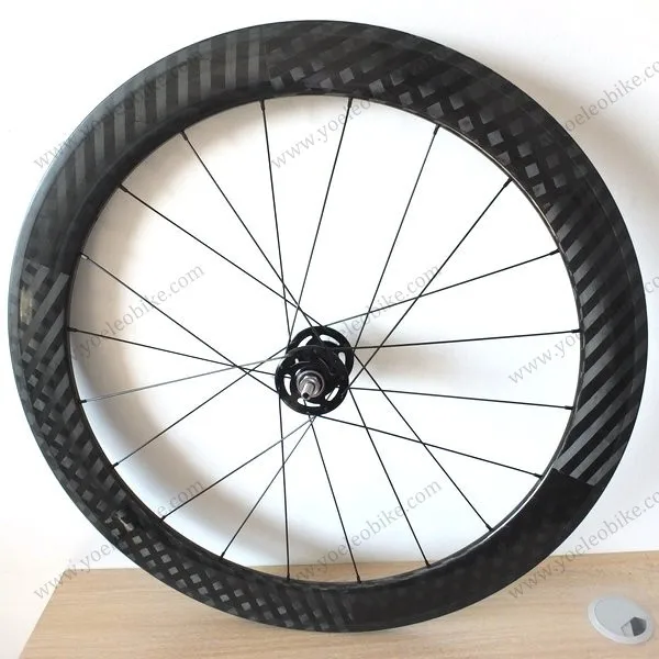 EN Standard 20H/24H Holes Carbon 12K Glossy Track Bike Tubular Wheels