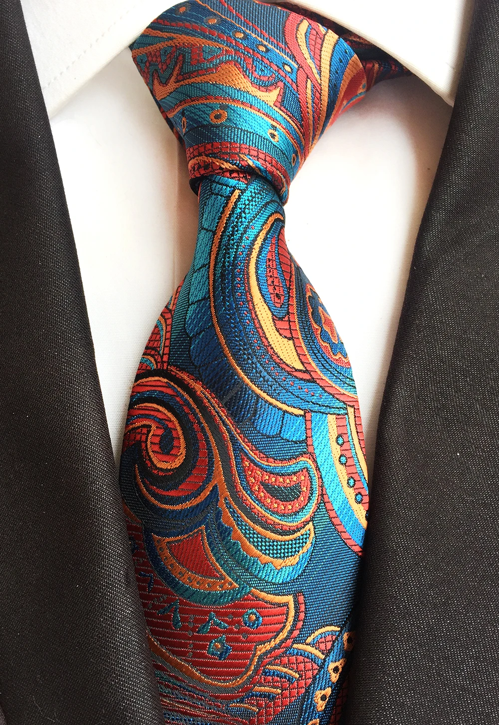 Ricnais Luxury 8cm Men's Classic Tie Silk Jacquard Cravatta Floral Plaids Necktie Striped Ties Man Business Wedding Accessories