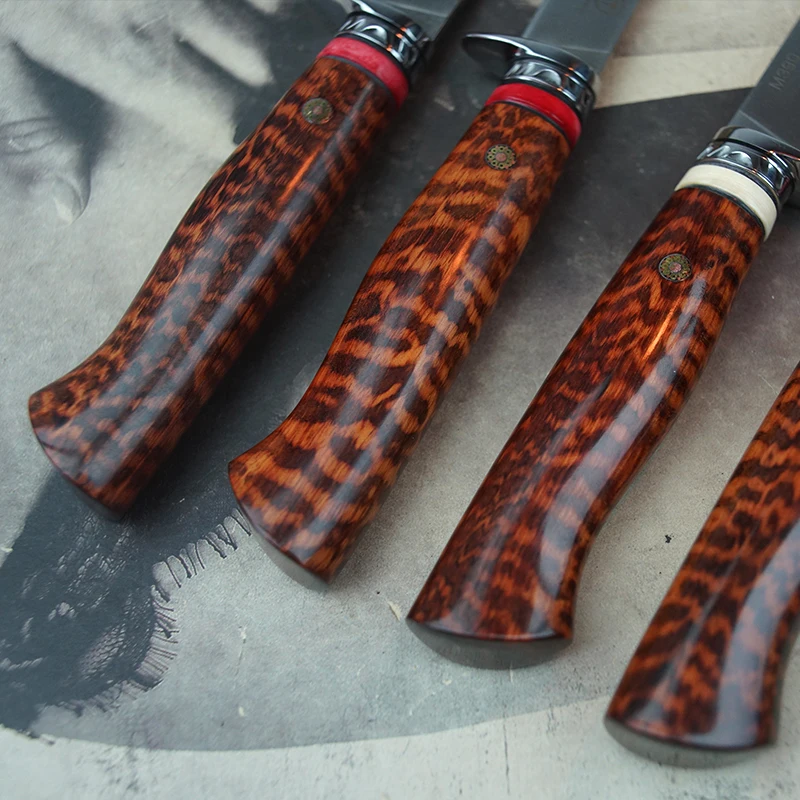 CPM M390 стальной нож 60HRC для рыбы EDC инструмент с фиксированным лезвием snakewood прямой