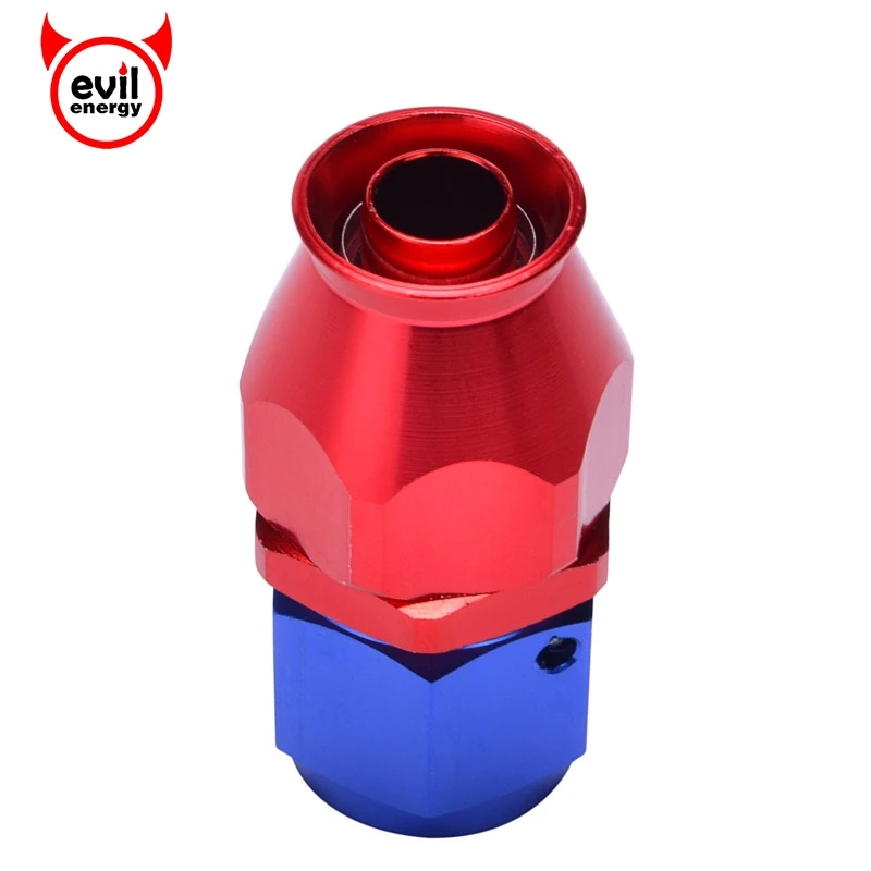 

AN8 Reusable PTFE Fitting Tube To Female AN Adapter For PTFE Hose Red And Blue Straight Swivel Hose End