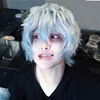Anime mi héroe Academia Boku no Hiro Akademia Shigaraki Tomura pelucas corto gris azul Peluca de pelo rizado de Cosplay + peluca Cap ► Foto 1/6
