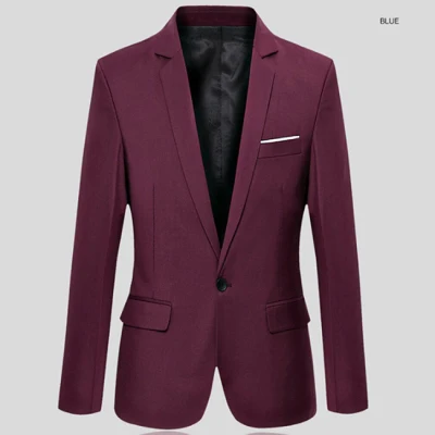 wine red Размера плюс S-6XL модные Для мужчин формальные куртки пальто Новинка года осень Для мужчин, пальто с длинным рукавом, облегающая куртка 9 Стиль DP704042 - Цвет: wine red