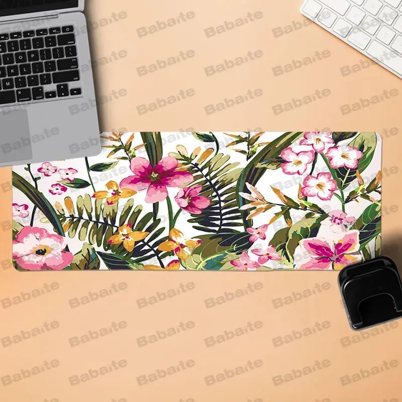 Babaite Your Own Mats Floral watercolor flower laptop Gaming mouse pad rubber for cs dota 2 LOL gam