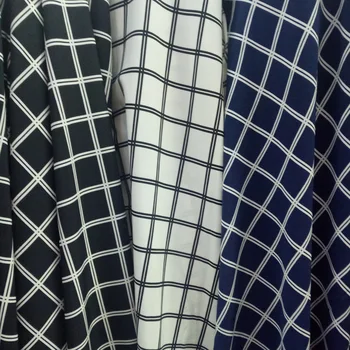 

Plaid dress Chiffon Fabric Chiffon fabric Check printed Dress Summer dress material