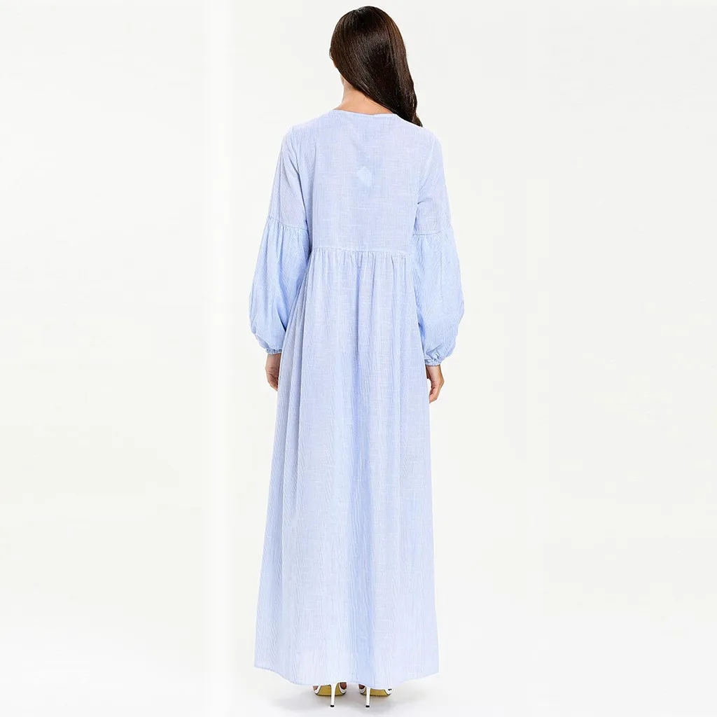 Abaya платье 2019 мусульманское женское неупакованная Макси-юбка платье с вышивкой повседневное коктейльное платье