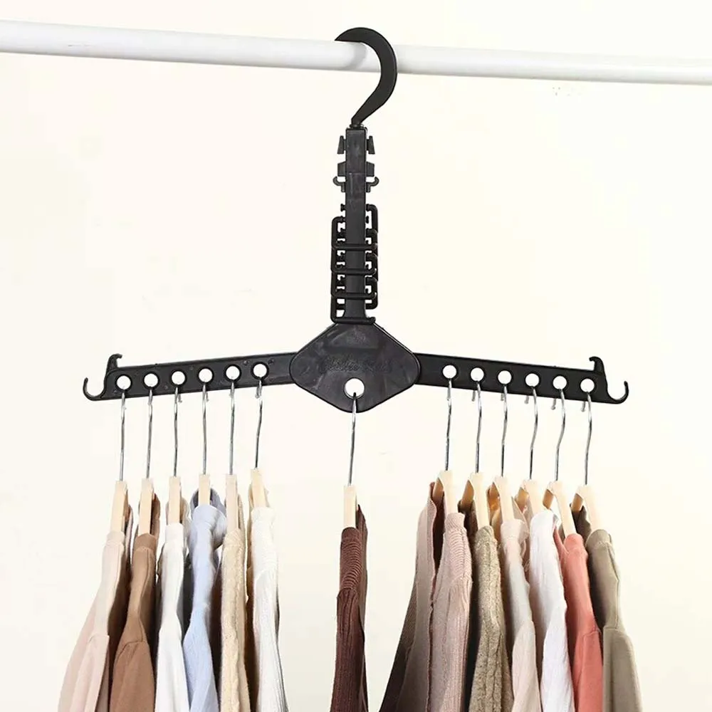 

LASPERAL Magic Trousers Pants Storage Holder & Rack Multifunction Folding Closet 5 in 1 Hanger Multilayer Closet Storage Rack