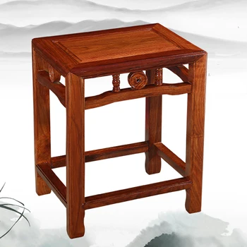 

Mahogany Wood Stool Chinese Antique Ming And Qing Dynasties Dining Table Stool Bedroom Living Room Dressing Shoe Bench Home Benc