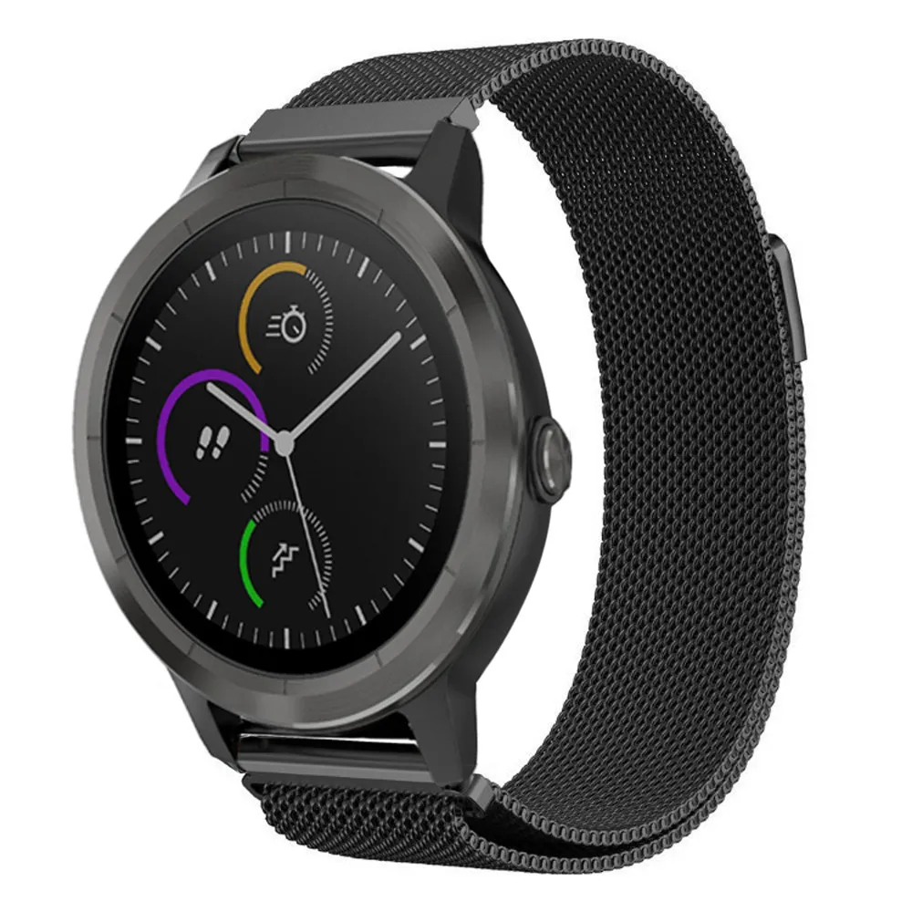 

Smartwatch Smartband Durable Milanese Magnetic Loop Stainless Steel Watch Band Strap For Garmin vivoactive 3 Smart