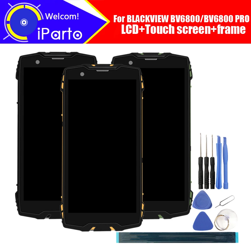 ЖК дисплей 5 7 дюйма Blackview BV6800 + дигитайзер сенсорного экрана рамка в сборе 100%