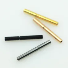 Fermoirs en acier inoxydable en métal plaqué Rhodium de 1mm pour cordon en cuir rond pour les résultats de bijoux à bricoler soi-même faisant des composants de bijoux