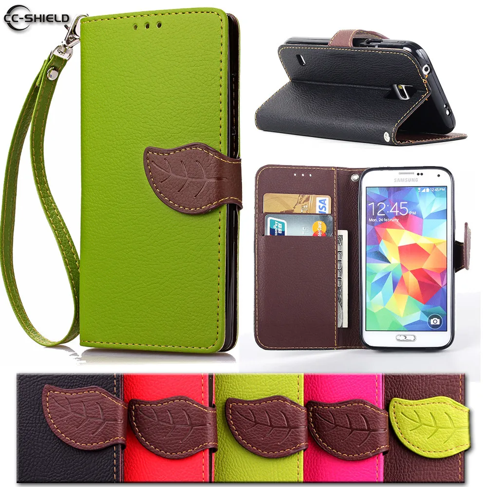 

Leaf Wallet Case for Samsung Galaxy S5 S 5 Neo G900f G903F G900H G900FD Flip Case Phone Leather Cover SM-G900f SM-G903f SM-G900H