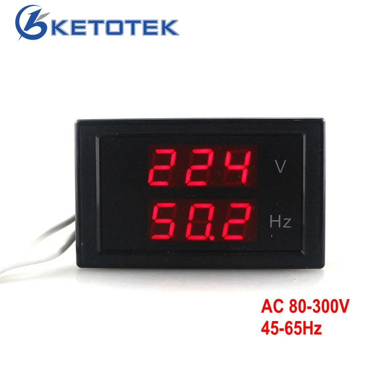 AC 80 300.0V 45 65HZ 2 in 1 Digital Voltage Meter Frequency Counter