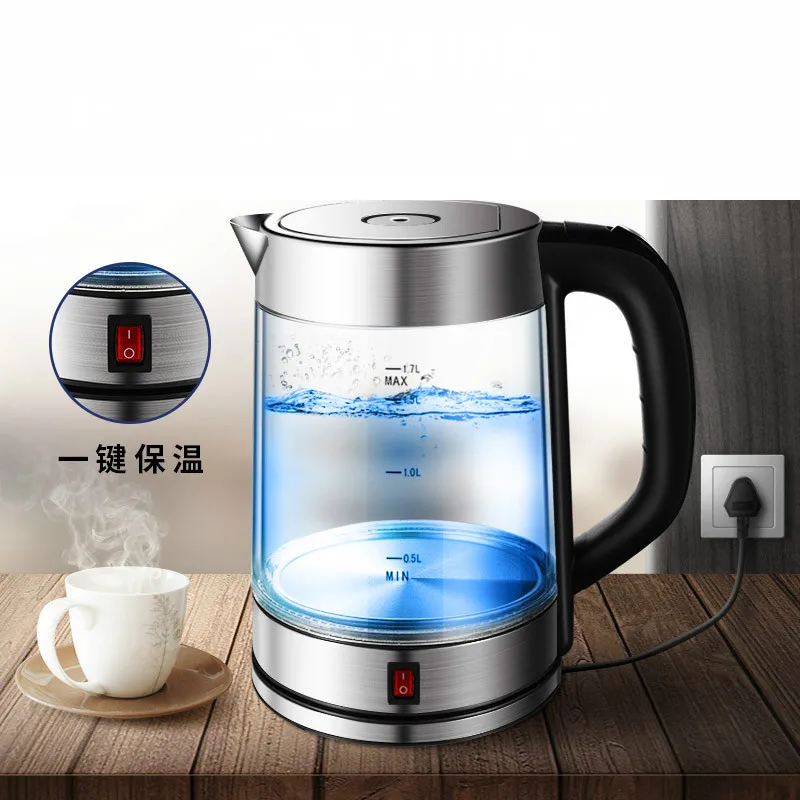 Electric kettle A double layer thermal insulating glass electric used