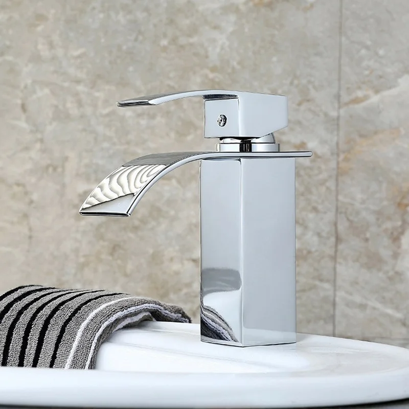 الشلال بالوعة الحمام صنبور النحاس حوض الحنفيات واحدة مقبض الغرور أحواض من الزجاج خلاط الساخن المياه الباردة الحنفية سطح جبل الصنابير