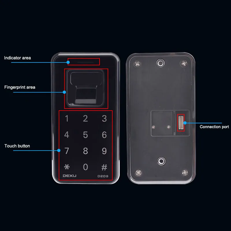 

Fingerprint Lock Digital Cabinet Drawer Wardrobe Hutch Locker Electronic Keyless Lock EM88