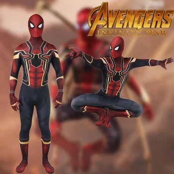 

Avengers:Infinity War Peter Parker Iron Spider-Man Jumpsuit Cosplay Costume for Adults and Kids