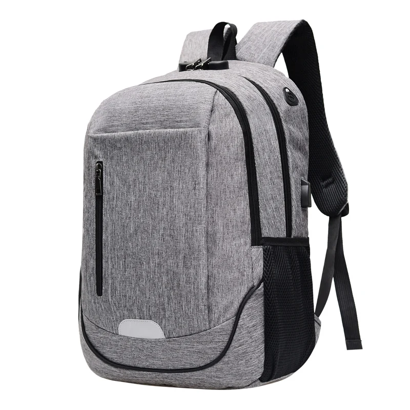 

Men Laptop Backpack USB Charging Backpacks For 15.6 inch Computer Anti-theft Bags Male Gray Daypack Women Mochila Computer Bag