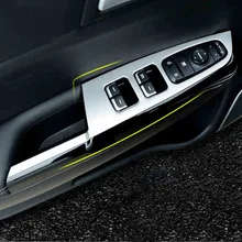 For Kia Sportage KX5 2016 2017 2018 LHD Stainless steel inner door Window glass switch lift armrest panel cover trim accessories for kia sportage 2010 2014 stainless steel auto up bottom door window trim decoration surround windows frame strips 8pcs set