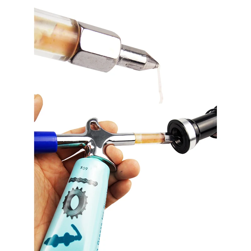 

Bicycle Grease tool Cycling Bike Road Oiling Chain injector 175mm Coupler Wheel hub Heavy Duty