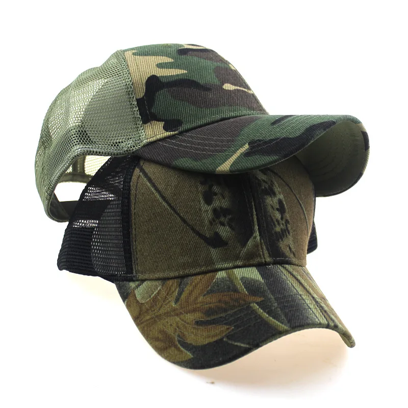 

New Summer Men's Visors Cap Outdoor Camouflage Baseball Caps Travel Sunscreen Hat