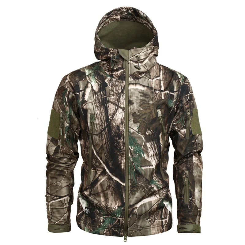 Mege Brand Camouflage Military Men Hooded Jacket Sharkskin Softshell US Army Tactical Coat Multicam