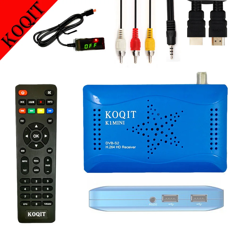KOQIT Brazil South America DVB-S2 Satellite Receiver Digital TV Box Tuner DVB S2 Receptor Wifi Cline Biss Vu Youtube USB Capture