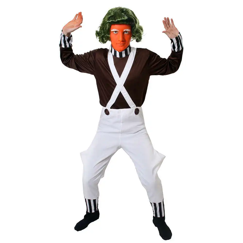 Factory Worker Oompa Loompa Book Day Week Childs Kids Boys Fancy Dress Costume
