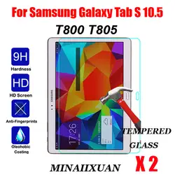 2 шт. 9 H закаленное Стекло для samsung Galaxy Tab S 10,5 T800 T805 SM-T800 SM-T805 10,5 дюймов Tablet Экран протектор Защитная пленка