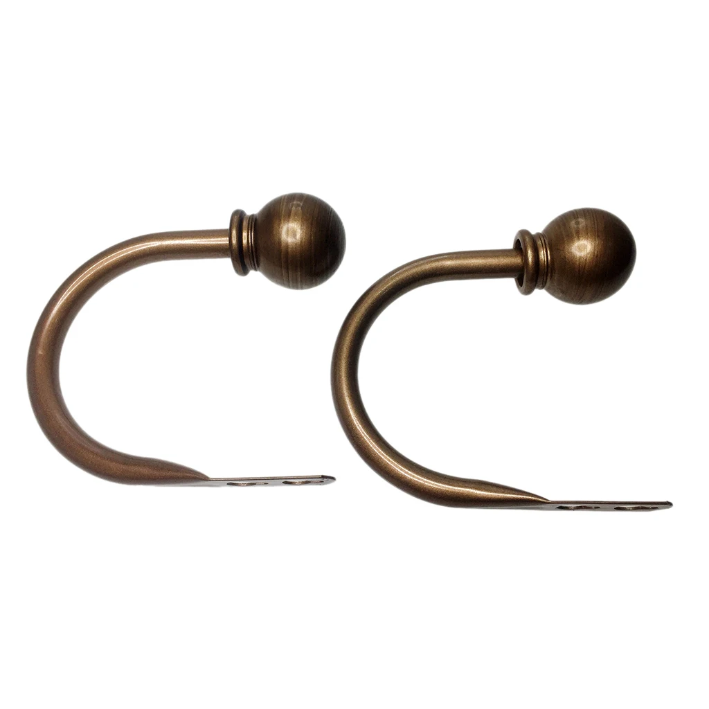 

2 PCS Modern Decorative Ball Metal Curtain Drapery Holdbacks Hooks Holder for Bedroom Living Room Dining Room Curtain Decorative