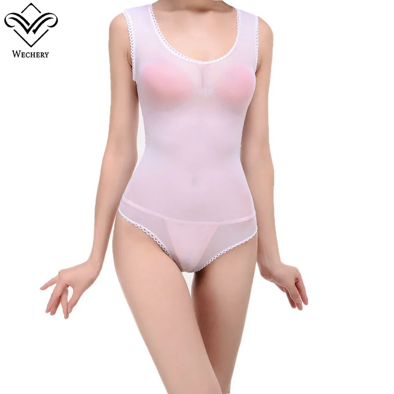 

Wechery New Stretch Underwear Dominatrixs Lingerie Butt Enhancer Body Shaper Women Slimming Mesh Bodysuits High Elastic Vest