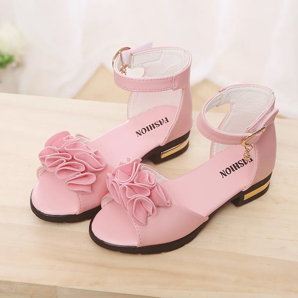 MUQGEW/детская обувь; коллекция года; сезон лето; свадебные босоножки для девочек с цветочным узором и открытым носком; модная Милая Праздничная обувь принцессы; детская обувь
